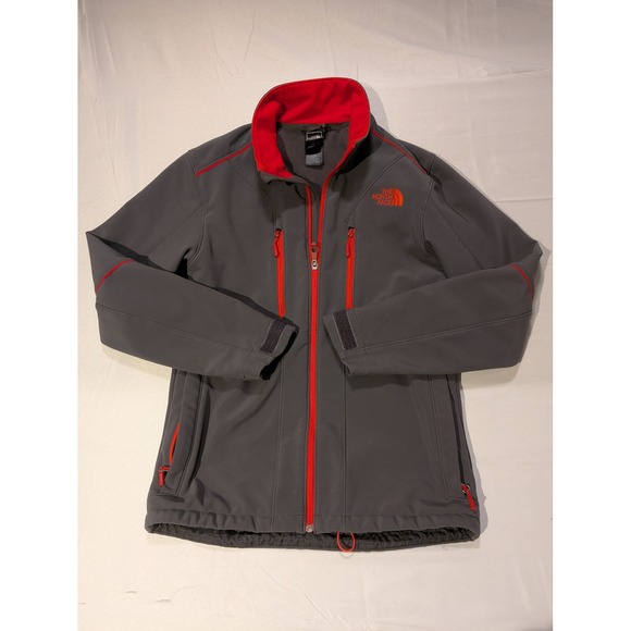 The North Face Other - North Face Men Small Apex Bionic Softshell Jacket Gray Red Full Zip Fleece line